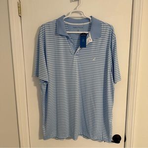 LOT-2 Shirts! Nautica Men’s performance Polo LOT 3XL - Light Blue and Dark Blue
